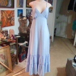 a new day Light Blue Ruffled Maxi Dress